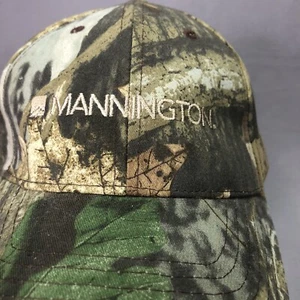 MANNINGTON EMBROIDERED LOGO MENS CAMOUFLAGE ADJUSTABLE STRAPBACK CAP HAT - Picture 1 of 7