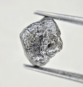 Rough Diamond Gray Silver Sparkling 2.87tcw Octahedron Shape For Valentine Gift - Picture 1 of 11