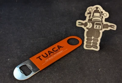 TUACA Speed Bottle Opener Rubber Coated Solid Metal Bar Key Bartender Barware - Image 1 of 3