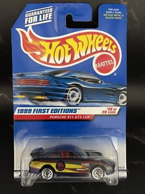 Hot Wheels Porsche 911 GT3 Cup 1999 primera edición 10 de 20 coleccionista Foto 1 de 2