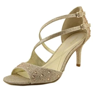 Alfani Cremena Women Peep Toe Strappy Stiletto Sandal : 8M : Nude : Leather Sole - Picture 1 of 1