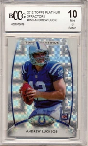 2012 Topps Platinum Xfractors Andrew Luck Rookie Card Graded BCCG 10 - Picture 1 of 1