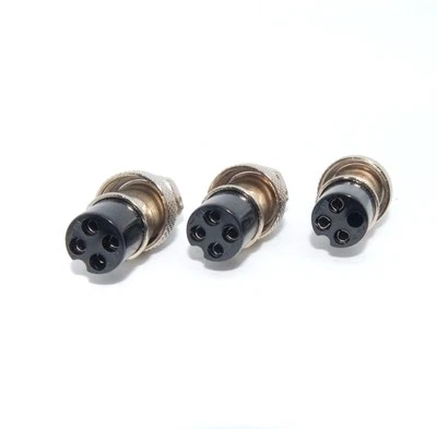mic plugs 4 pin ham or cb radio microphone plugs pack of 3  - Image 1 of 4