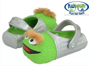 NUEVO CON ETIQUETAS Niños Talla 5 Polliwalks Niño Niña Zueco Zapatos 3D Sandalias Oscar el Rencor Nuevo - Imagen 1 de 11