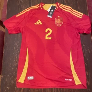Spain Euro 2024 Home Large Adidas HEATRDY Soccer Football Jersey L Cucurella - Picture 1 of 8