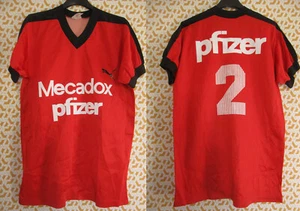 Maillot Stade Rennais Puma Rennes Vintage Pfizer Mecadox rouge domicile - 6 x 7 - Picture 1 of 6