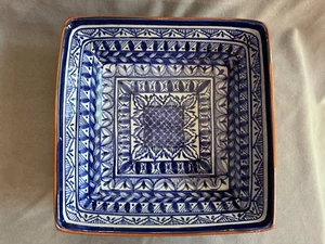 Crack Redware Square Serving Bowl, Polido E Filho S P Corval Portugal - Picture 1 of 10