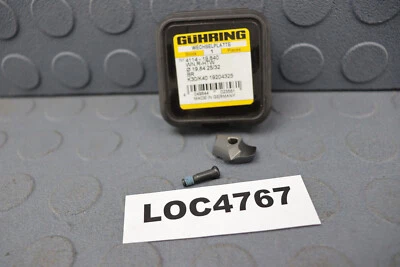 GUEHRING 25/32 英寸 INSERT 4114-19.840WNR-HTW 碳化物钻插入 LOC4767 — 第 1/4 张图片