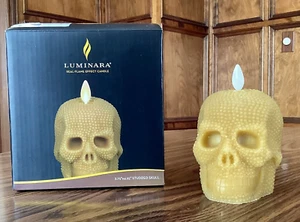 LUMINARA Studded Skull Led Candle - Very Cool - New + FREE SHIPPING - Picture 1 of 15
