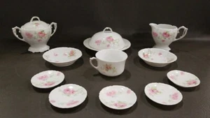 Vintage 14-Piece by OBERPFALZ Ceramic Pink Rose Bavaria China - Picture 1 of 6