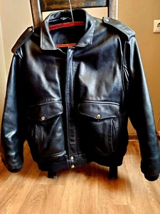 Vintage The Pilot A-2 Flight Bomber Leather Jacket - Picture 1 of 7