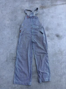 Vintage 90’s JNCO Pinstripe Blue & White Overalls Rare Size M - Picture 1 of 16