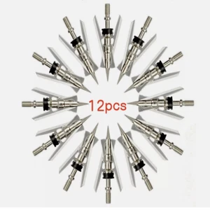 12pcs Archery 100 Grain Points Hypodermic Cut 2-Blade Hunting broadhead Shooting - Picture 1 of 9