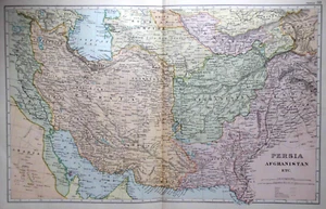 PERSIA, AFGHANISTAN, ETC; Original Victorian Colour Map (c1890) Middle East, 53 - Picture 1 of 8