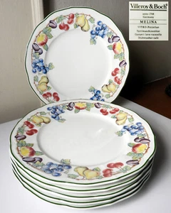 Villeroy & Boch MELINI 8 1/4" Platos de Ensalada, Juego de 6, ¡Nr Como Nuevo! - Imagen 1 de 1