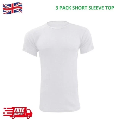 Pack of 3 Mens Brushed Thermal Short Sleeve T-Shirts for Cold Weather S-XXL - Image 1 of 4