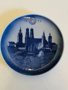 1972 Munich Summer Olympic Commemorative Wall Hanging Plate by Royal Copenhagen - Picture 1 of 9