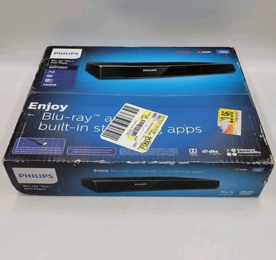 NEW Philips Blu-ray DVD Player Wi-Fi HDMI Netflix YouTube USB SEALED Box BDP2501 - Image 1 of 4