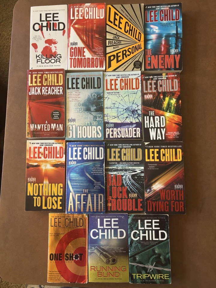 Lot of 15 Jack Reacher Series Paperback Books by Lee Child Amazon Series Foto 1 de 2