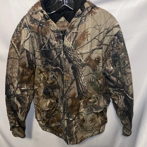 Men's Size M Medium (38-40) REALTREE Brand Quilted Coat Hooded Camo Jacket - Picture 1 of 7