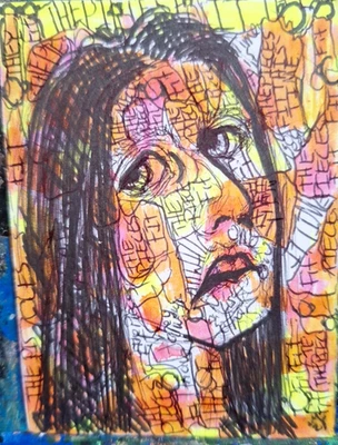 The Pieces Fit ACEO ATC ROBLE ORIGINAL 3,5 x 2,5 pulgadas Foto 1 de 3