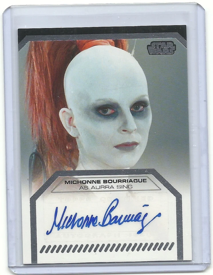 2012 Star Wars Galactic Files Michonne Bourriague Aurra Sing autograph auto card - Image 1 of 2