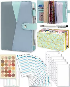 Budget Binder Zipper Envelopes Cash With Budget Sheets PVC Pockets And Stickers - Picture 1 of 12