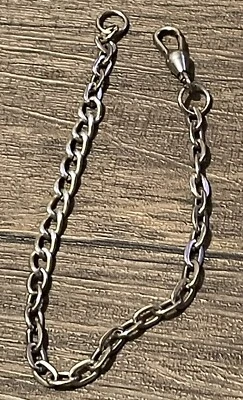 Vintage Silver Tone Pocket Watch Chain 7.5” Long w/ Extension Added On - Image 1 of 3