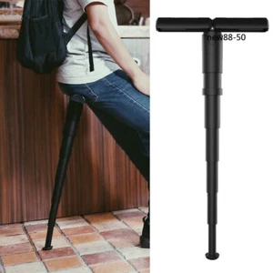 NEU Tragbarer Gehstock Stuhl Sitz Stock Wandern Auflage Teleskop Klapphocker - Bild 1 von 11
