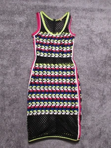 Gold Label Wow Couture Bandage Kleid klein XS bunt Netz durchsichtig Bodycon - Bild 1 von 11