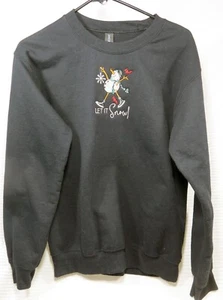 Sudadera bordada Let It Snow negra para hombre talla pequeña - Imagen 1 de 4