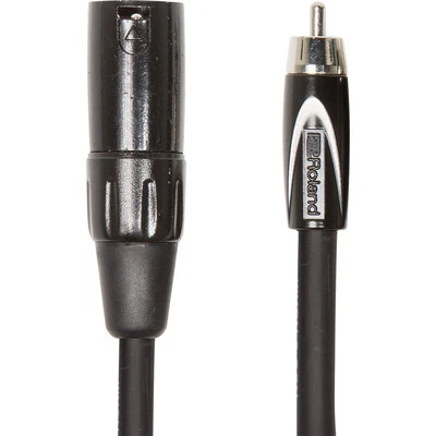 Roland Black Series XLR Male - RCA Interconnect Speaker Monitor Mixer Cable 5 ft - Image 1 of 2