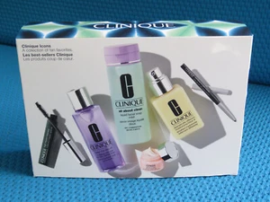 CLINIQUE ICONS 6 PIECE SET NEW SOAP EYE CREAM MASCARA MOSITURIZING LOTION - Picture 1 of 11
