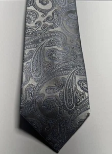Corbata Michael Kors Cuello Gris Kowal Paisley Mezcla Seda Precio de venta sugerido por el fabricante 69,50 USD Nueva con etiquetas - Imagen 1 de 4