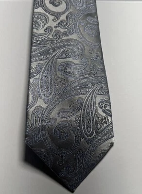 Corbata Michael Kors Cuello Gris Kowal Paisley Mezcla Seda Precio de venta sugerido por el fabricante 69,50 USD Nueva con etiquetas Foto 1 de 4