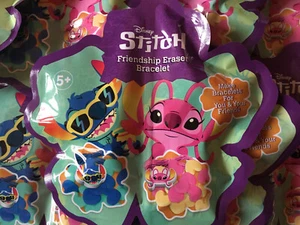 Girls Party job lot 8 Disney Stitch Friendship Eraser Bracelets BNIP Freepost - Picture 1 of 3