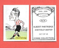 FOOTBALL CARDS FOSSE COLLECTION SOCCER STARS 1919-1939 11th Series S-W