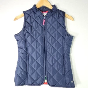 Crown & Ivy Kids Girl Quilted Vest XL Navy Preppy Pockets Full Zip Trendy Belk - Picture 1 of 14