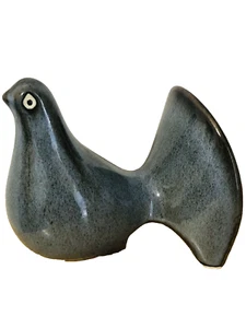 Studio Pottery Blue Slate Bird Tail Up Pigeon Unsure of Maker - Picture 1 of 9