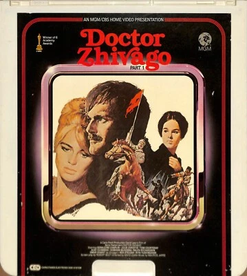 Doctor Zhivago Parts 1 & 2 (1965) Vintage CED Videodisc TESTED WORKING - Image 1 of 4