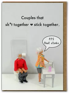 Cheeky Valentines Day Card Funny Amusing Dolls Boyfriend Girlfriend Husband Wife - Picture 1 of 7
