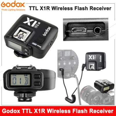 US Godox X1R-S Wireless TTL Flash Speedlite Receiver Fr X2T-S Xpro-S X3 Trigger - Image 1 of 4
