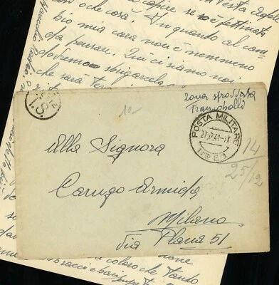 Italy Military Post N.88 Cover to Milan #J47 Postage Due 50c Europe 1941 WWII - Image 1 of 3