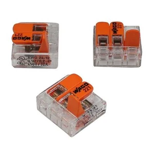 10x Wago Clamp 221-413 32A 450V Connecting terminal 3-pole With lever - Picture 1 of 1