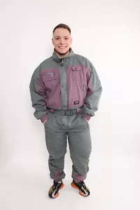 90s green one piece ski suit, vintage green snowsuit, Size XL - Picture 1 of 5