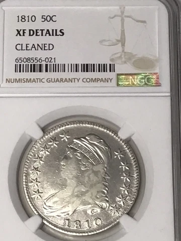 1810 Capped Bust Half Dollar, NGC XF Details Cover