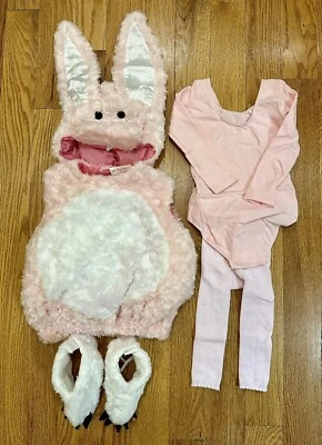 Bunny Costume Baby Toddler Kids Easter Halloween Pink Bunny Belly Babies 18-24mt - Image 1 of 4