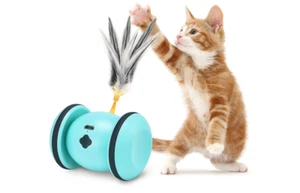 Interactive Cat Toys for Indoor Cats, Cat Feather Toys, Automatic Cat Toys with - Picture 1 of 8