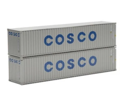 MENARDS COSCO 40’ INTERMODAL CONTAINERS O GAUGE SCALE DOUBLE MAXI HUSKY STACK - Image 1 of 2