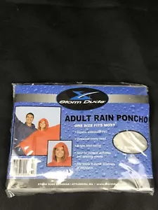 Storm Duds Adult Rain Poncho One Size Rainwear Waterproof Mens Womens Rain - Picture 1 of 5